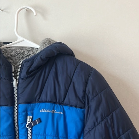 Eddie Bauer Fleece Lined Puffer Jacket - Size Youth XL (10/12) - Picture 3 of 14